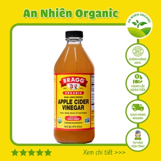 Giấm Táo Hữu Cơ Bragg 437ml - Date 2028