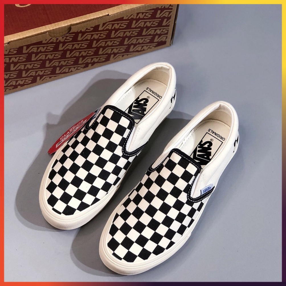Giày Thể Thao Vans Caro - Giày Lười Slip On Nam Nữ Thể Thao Lót Da Cao Cấp [ Full Box + Bill ] | BigBuy360 - bigbuy360.vn