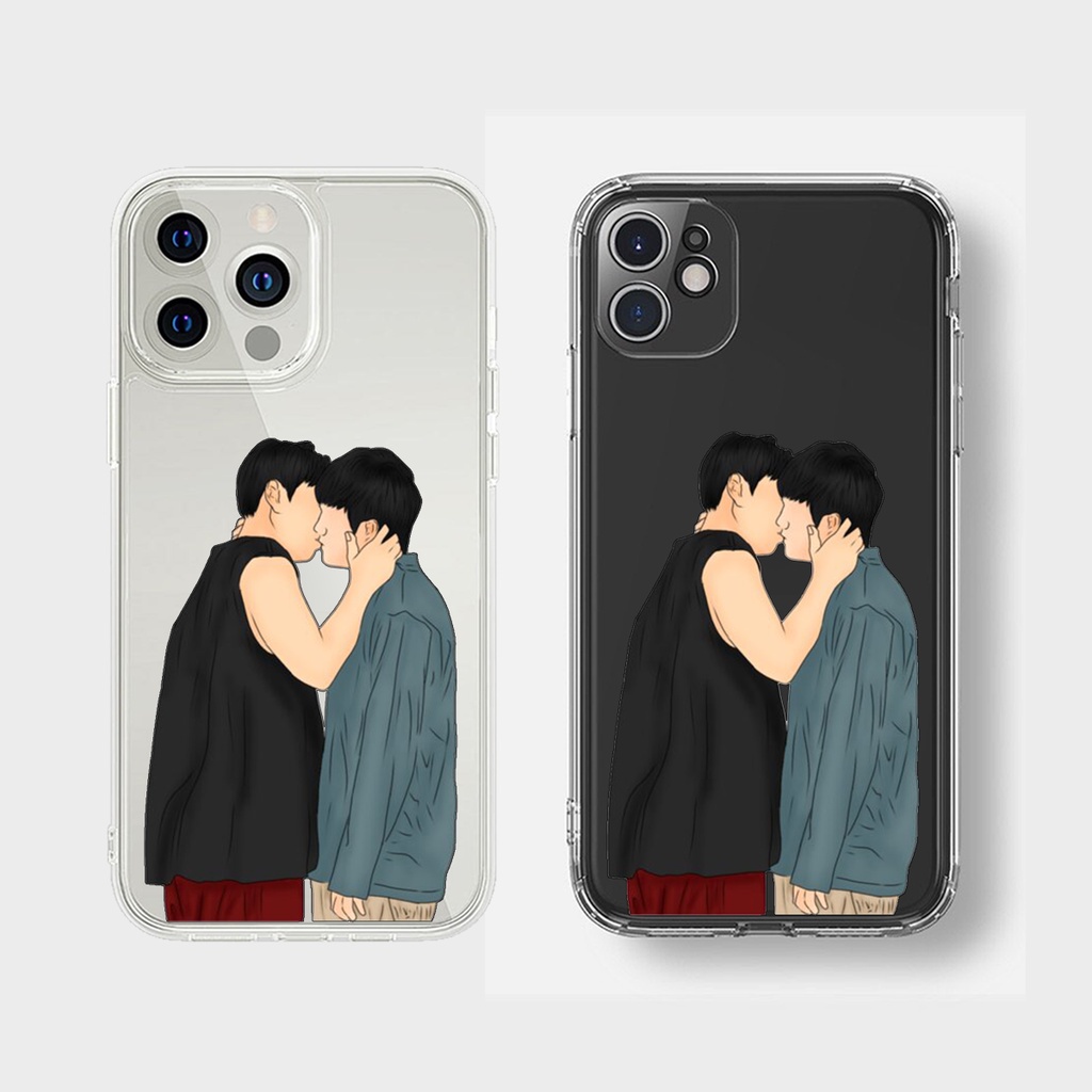 Ốp silicon in hình vẽ line Nanon Pran Ohm phim Bad Buddy hot hit