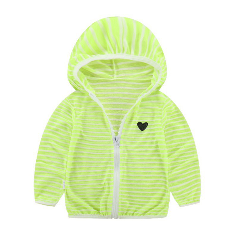 Áo hoodie có dây kéo chống tia UV cho bé
