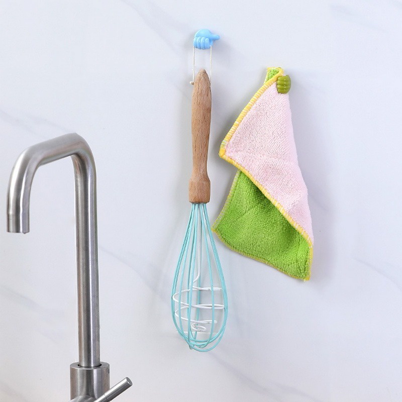 Giá Đỡ Gắn Tường Có Móc Treo Đồ Dùng Đa Năng Tiện Dụng Cho Nhà Bếp / Phòng Tắm