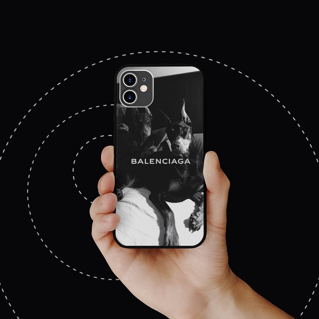 Ốp Lưng iphone BALENCIAGA 2 chú chó dễ thương quý tộc ECOMEX ip 13 14 7 8 Plus 11 12 Pro Max X Xr SUPPOD00052