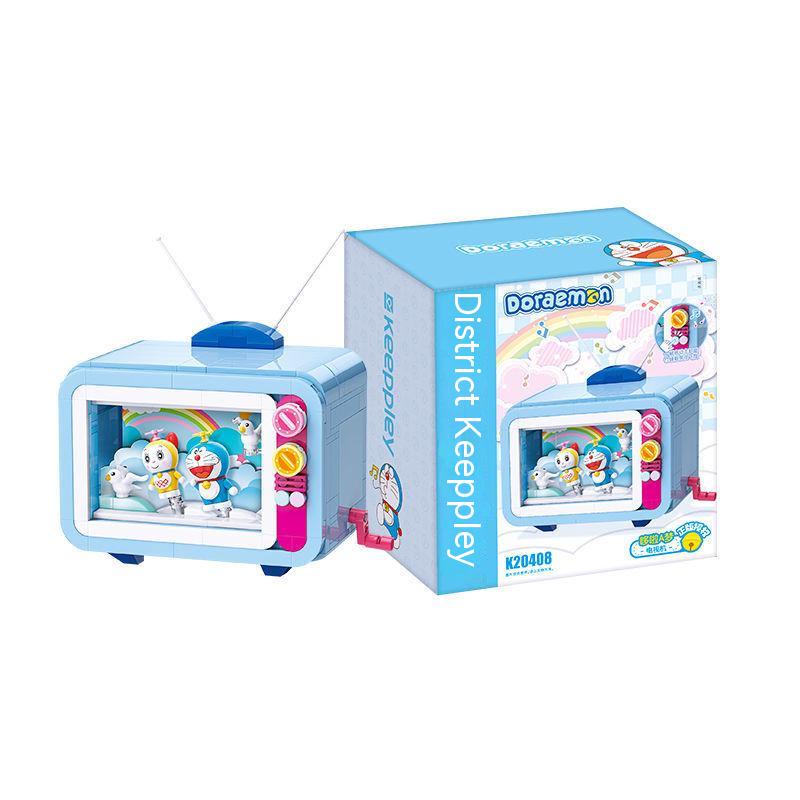 Doraemon TV Building Blocks Đồ chơi Đồ chơi lắp ráp Âm nhạc có thể chơi được Đồ chơi trẻ em Quà tặng cho trẻ em
