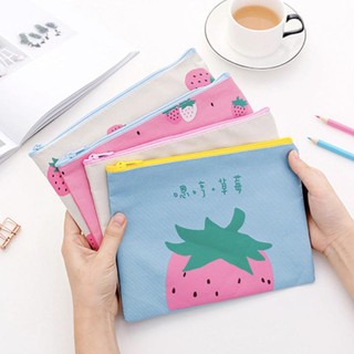 Túi Đựng Bút, Ví Đựng Bút Cute Hoạ Tiết Trái Cây