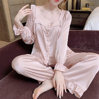 Set pijama tiểu thư lụa hàng quảng châu cao cấp