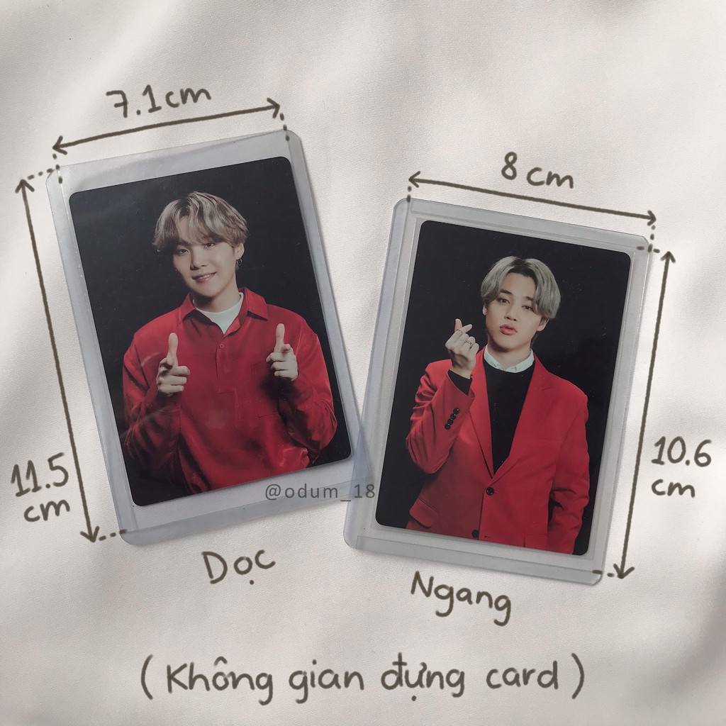 Toploader đựng ảnh photocard Kpop size A7 ngang / dọc