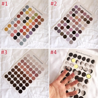 Bộ 48 Miếng Dán Trang Trí Hình Tròn Nhiều Màu