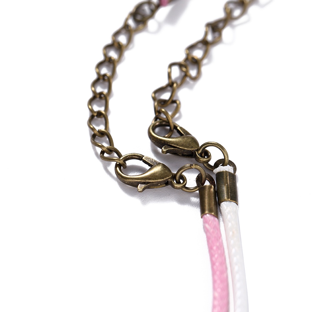 St.kunkka 1.5 / 2mm 50cm 10 cái Sợi bông Sợi Sáp Đồng thau Khóa vòng cổ có thể điều chỉnh