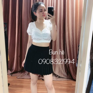 Áo croptop tay bồng