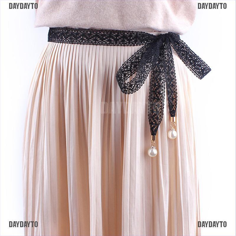 Thắt Lưng Ren Đính Ngọc Trai Sang Trọng