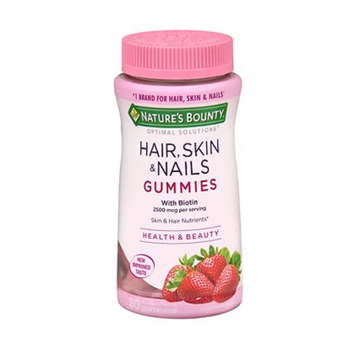Kẹo dẻo Nature's Bounty đẹp da, móng, tóc vị dâu 80 viên