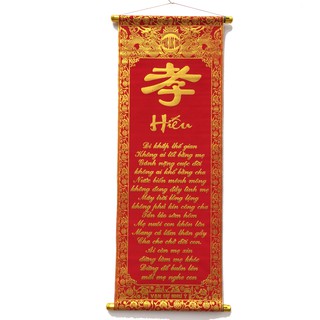 Liễn chữ HIẾU dài 90cm trang trí Tết