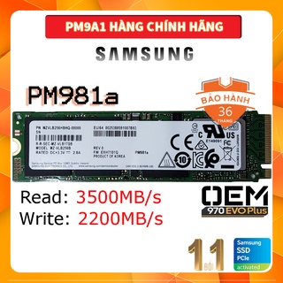 ✔️chính hãng✔️ ổ cứng ssd samsung pm981a 256gb - m.2 2280 nvme pcie gen 3 x4 - oem 970 evo plus