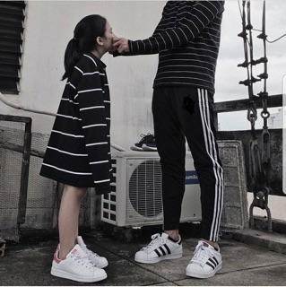 Quần 3 sọc ống rộng