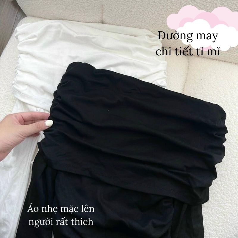 Áo thun nữ trễ vai chùn dài tay chất mềm mịn thoáng khí thời trang fizano