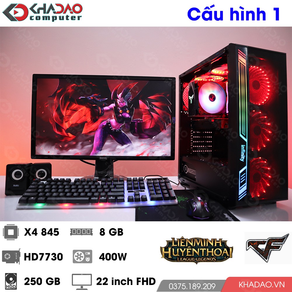 [1 ĐỔI 1] Bộ máy tính chơi game Liên Minh, Đột Kích, CSGO, Fifa 4, PUBG, GTA 5 | Core I3-5-7, BH 36 tháng | WebRaoVat - webraovat.net.vn