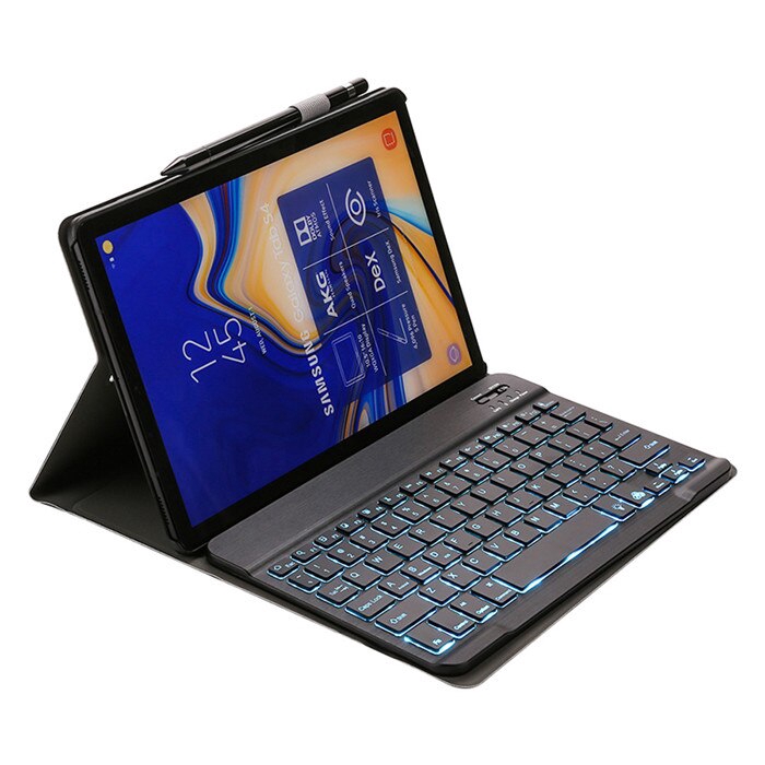 Bao Da Kèm Bàn Phím Không Dây Cho Samsung Galaxy Tab S4 10.5 T830 T835 7 Màu