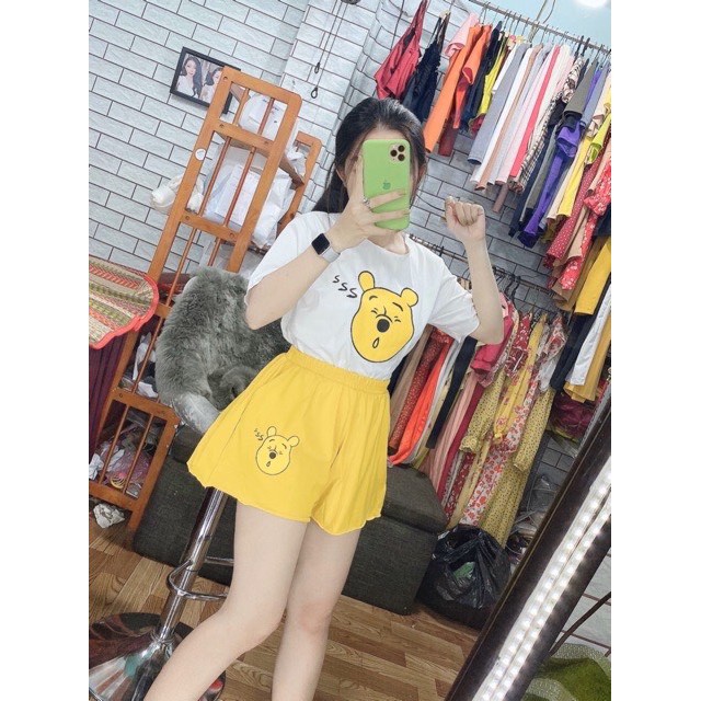 💝Mua 3b tặng 1b💝 Set Mặc Nhà Gấu Pooh Vịt Đeo Nơ | BigBuy360 - bigbuy360.vn