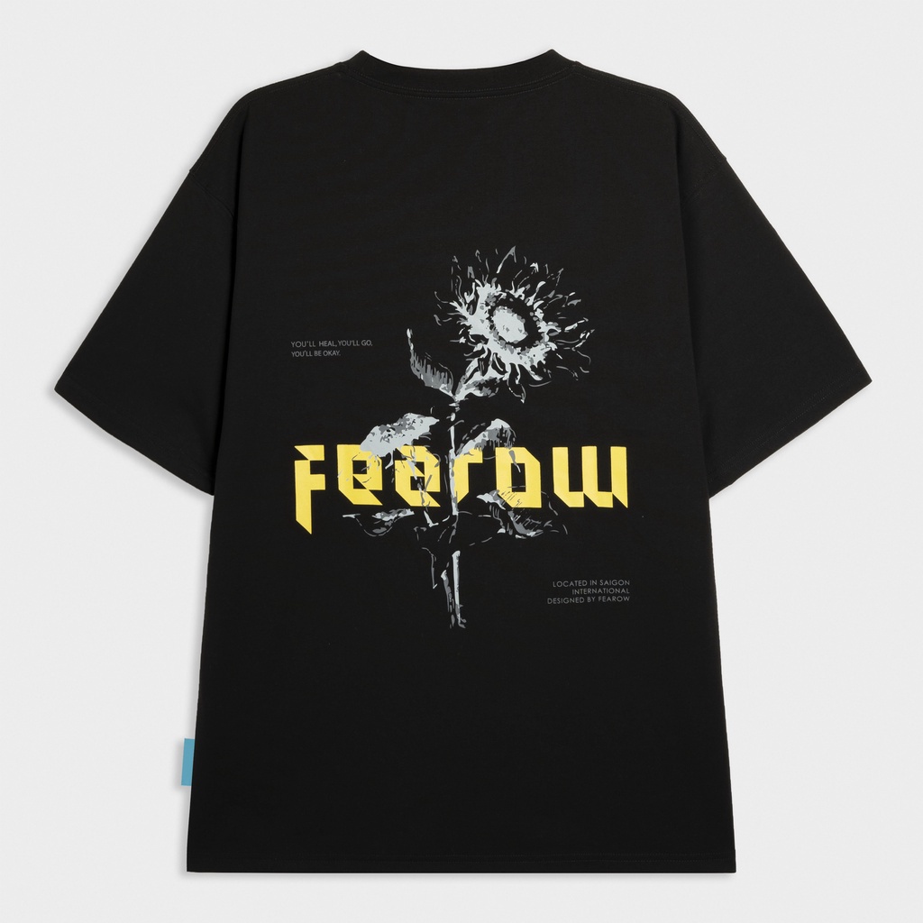 Áo thun nam nữ local brand unisex Fearow Sunflower Tee/ Đen FW129