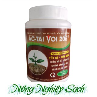 AC-TAI VOI 206 - TỐT RỄ, MẬP MẦM, CHỐNG VÀNG LÁ GỐC hũ 100g kích thích ra rễ cực mạnh