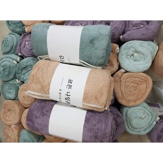 Sét 2 khăn tắm Hàn Quốc loại 1 kích thước 70x140cm ( Bông Hàn Quốc dày mịn, không pha nilon, siêu thấm nước)
