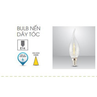 Bóng đèn LED Nến Dây Tóc 2.5W Rạng Đông