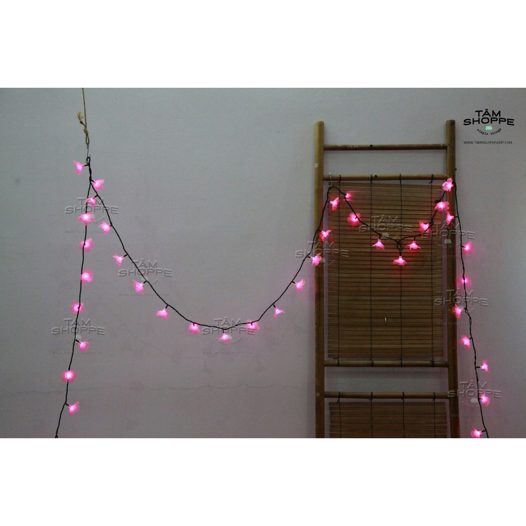 [LOẠI 1]  Dây đèn led Hoa Đào Hồng 10m