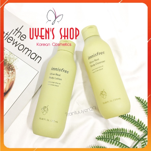 Sữa tắm/ sữa dưỡng thể Innisfree Olive Real Body Cleanser/ Body Lotion 310ml