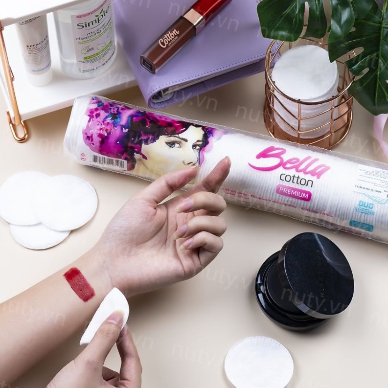Bông Tẩy Trang Bella Cotton Premium (120 miếng) | BigBuy360 - bigbuy360.vn