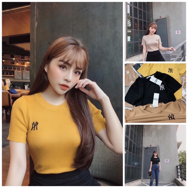 ÁO LEN TĂN THÊU NY 3 MÀU HOT