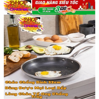 Chảo TÔng 32cm Công Nghệ Blackk Cube Hàn Quốc Chống Dính Cực Tốt - Dùng Được Cho Mọi Loại Bếp