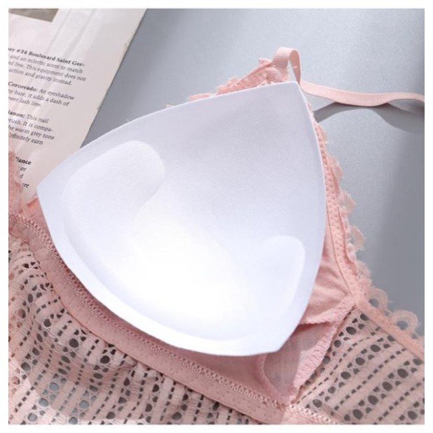 Áo lót 2 dây phối ren đan nhẹ nhàng tinh tế. Áo bra 2 dây croptop có mút ngực nhiều màu Hothit.