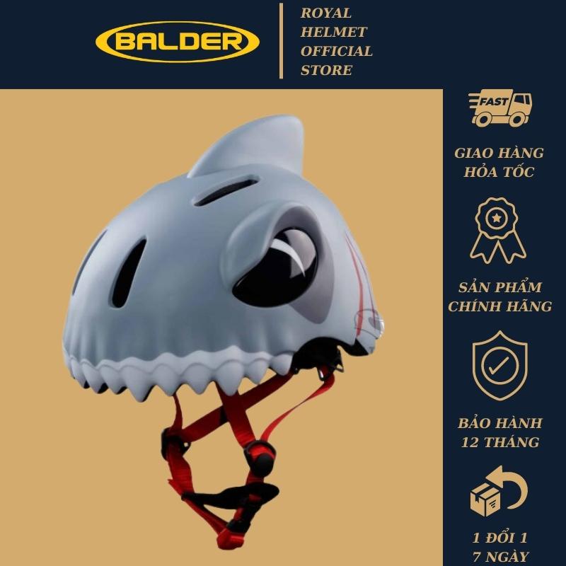 Mũ bảo hiểm trẻ em đi xe đạp thể thao BALDER SHARK GREY