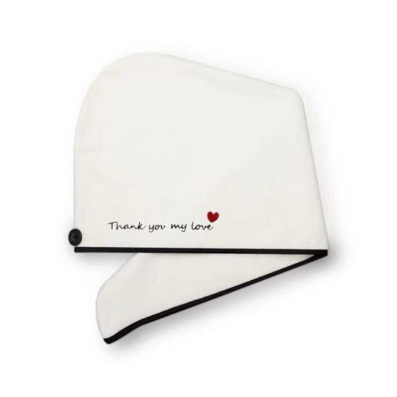 Khăn quấn tóc ủ tóc lau khô siêu tốc có nút cài sau tiện ích