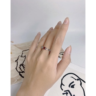 Nhẫn bạc Garnet H.A.S