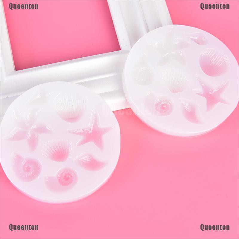 Khuôn silicone resin tạo hình làm trang sức hình sao biển/vỏ sò DIY