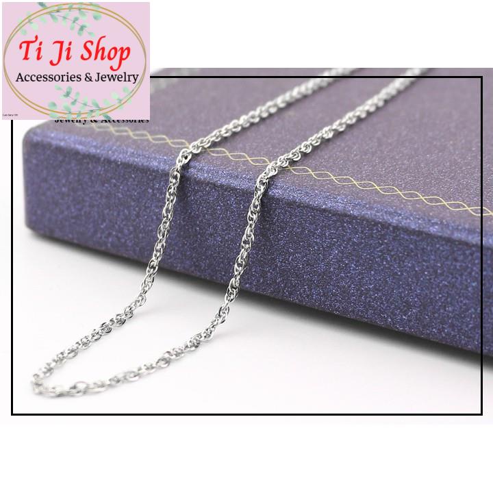 DÂY CHUYỀN NỮ INOX KHOEN LỒNG XOẮN ĐẸP D  -  , không đen
