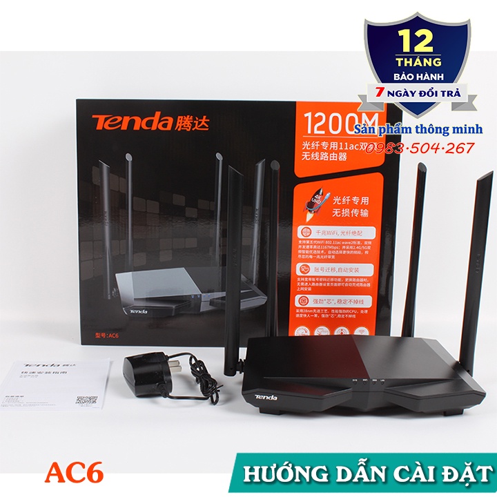 Bộ phát Wifi Router Tenda AC5s/AC6/AC7/AC8/AC10/AC11 - Chuẩn AC1200 - 2 băng tần 2,4GHz và 5GHz - Giao diện Tiếng Anh