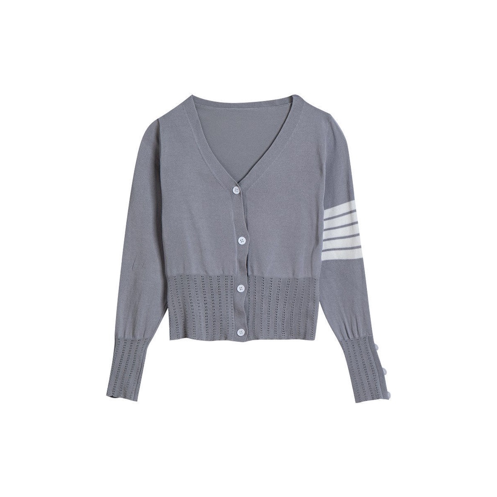 Set áo khoác cardigan dệt kim và chân váy