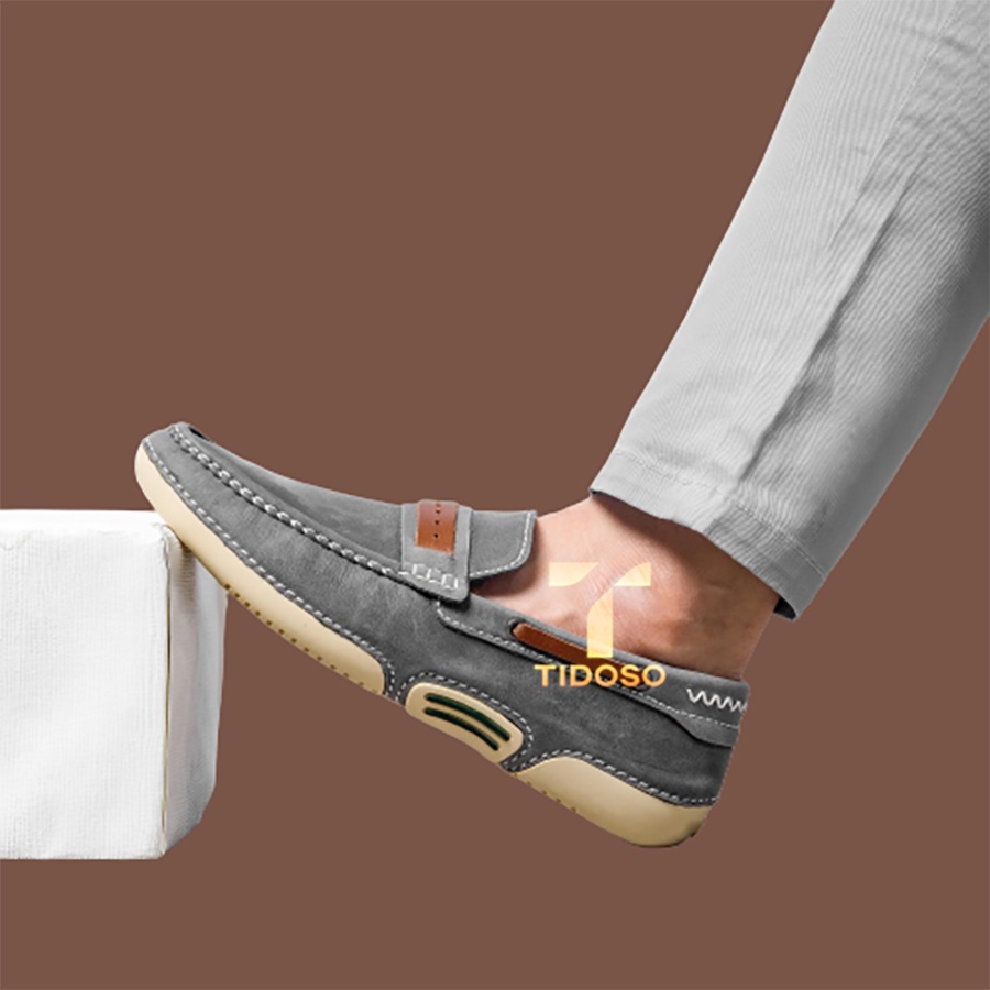GIÀY LƯỜI NAM DA BÒ LAPPAN ⚡FREESHIP⚡ ĐẾ KHÂU  3 LỚP SIÊU BỀN - GIÀY MỌI PHONG CÁCH SANG TRỌNG LỊCH SỰ - BẢO HÀNH 12T