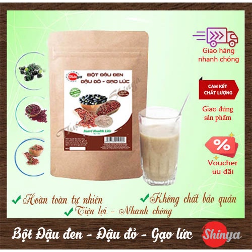 Bột rang gạo lức hyết rống + Đậu đen xanh lòng + đậu đỏ 1kg ( chế độ giảm cân ăn toàn)