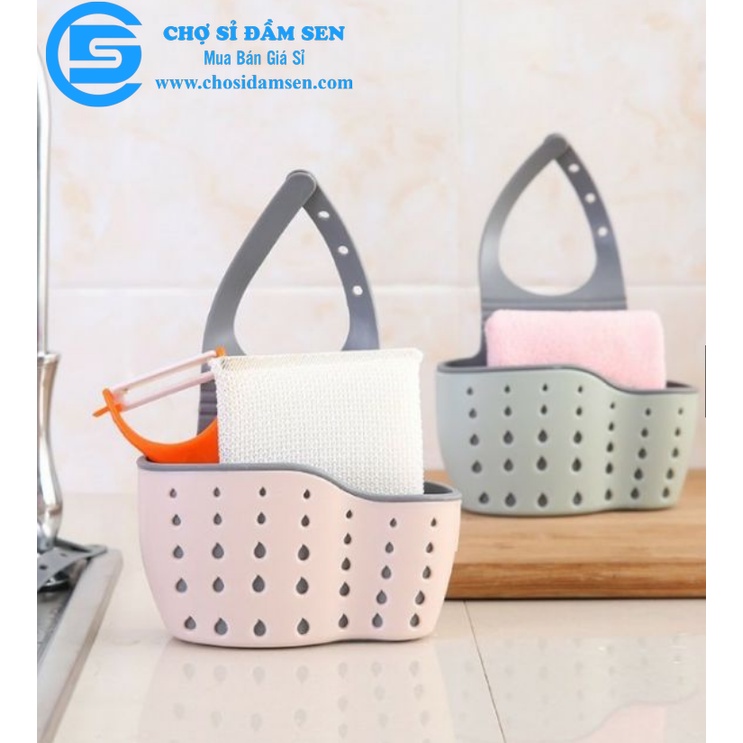 Giỏ Đựng Giẻ Lưới Rửa Bát Loại Dày 2 lớp treo bồn rửa chén bát, Giỏ treo đa năng G340-GiotreoBRC-2lop