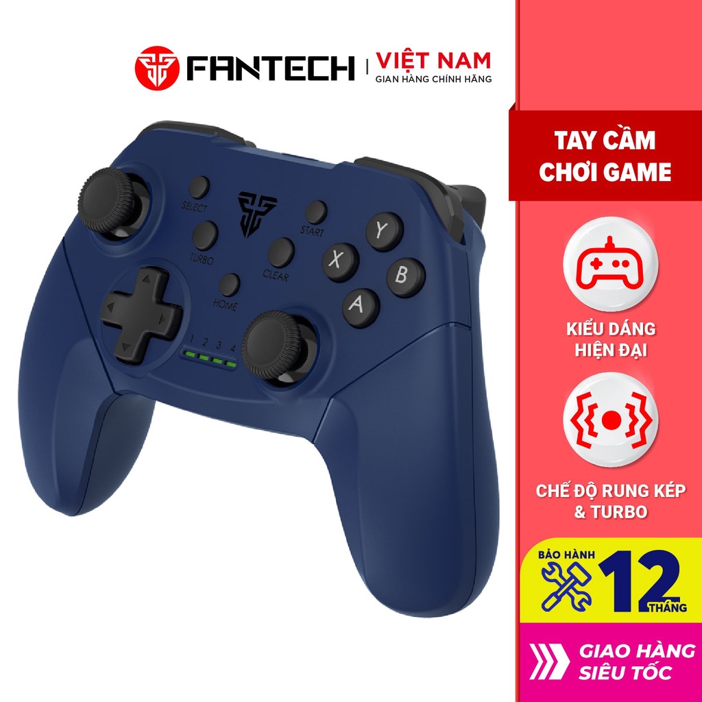 Tay Cầm Chơi Game Không Dây Fantech SHOOTER II WGP13 Dùng Được Cho PC,Console, Smart TV... 4 Chế Độ Từng Thể Loại Game