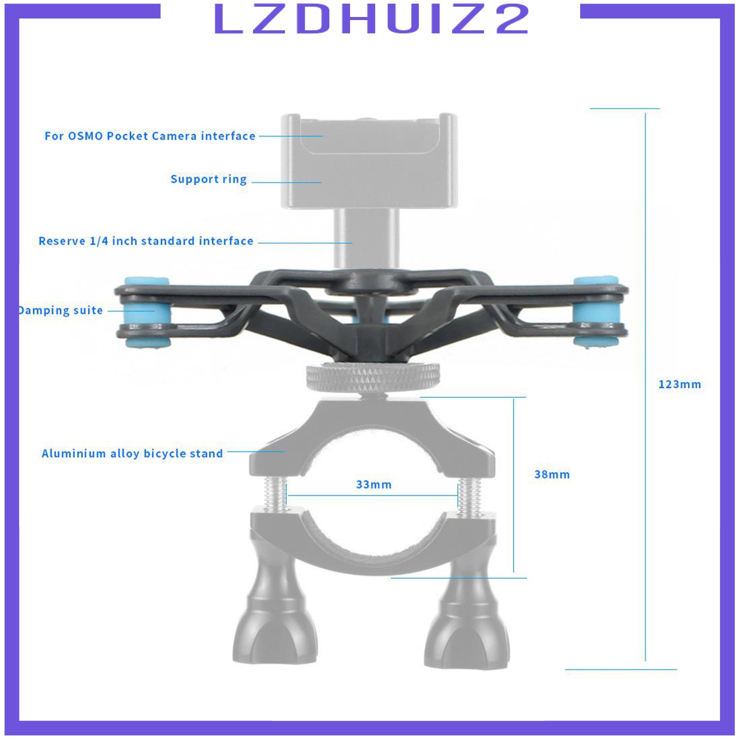 Phụ Kiện Giảm Sốc 1 / 4 Cho Camera Hành Trình Xe Đạp