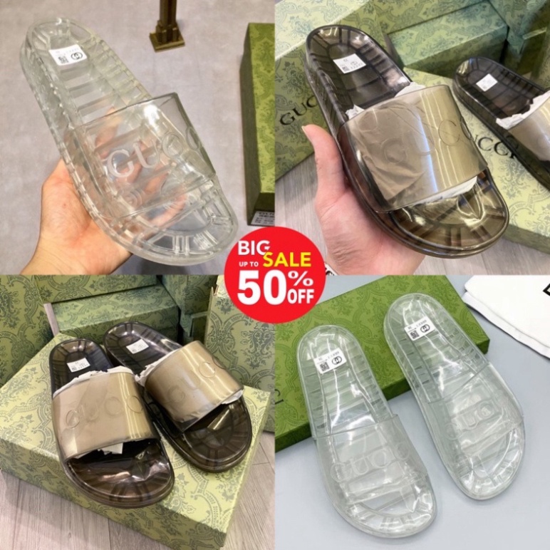 Dép gucci suốt trong quãng (FullBox)⚜️ Dép nhựa nam đế suốt trong quãng Cao Cấp