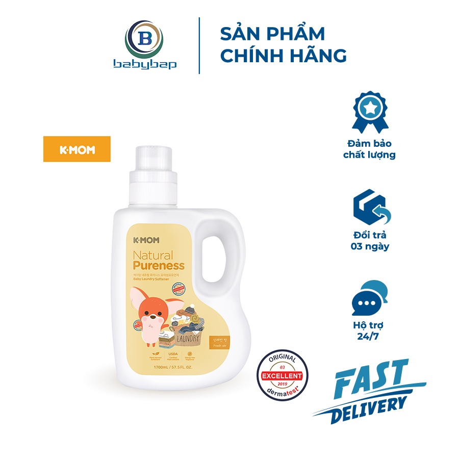 Nước Xả Vải Sơ Sinh Hữu Cơ K-Mom Hàn Quốc