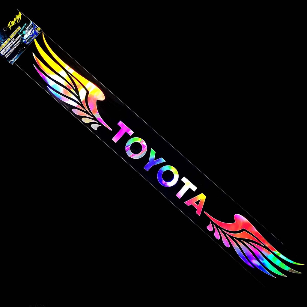 Miếng dán trang trí cửa sổ/kính chắn gió xe hơi hình chữ laser phản quang