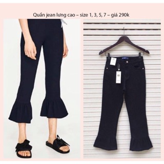 Quần jean lưng cao lửng ống loe sale từ 290k còn 190k