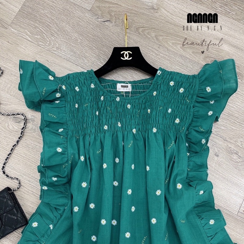 Váy babydoll vải đũi mềm dáng rộng S.0002 - N.G.N Design