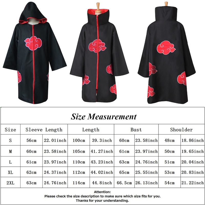 Naruto Costume Akatsuki Cloak Cosplay Sasuke Uchiha Coat Cosplay Itachi Clothing Cosplay costume Clothes